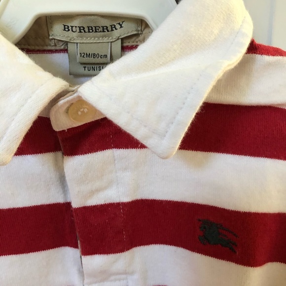 12M Burberry Long-Sleeve Polo - Picture 3 of 3